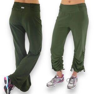 Alex + Abby NWT Olive Chive Motion Ruched Adjustable Bootcut Woven Pant Medium